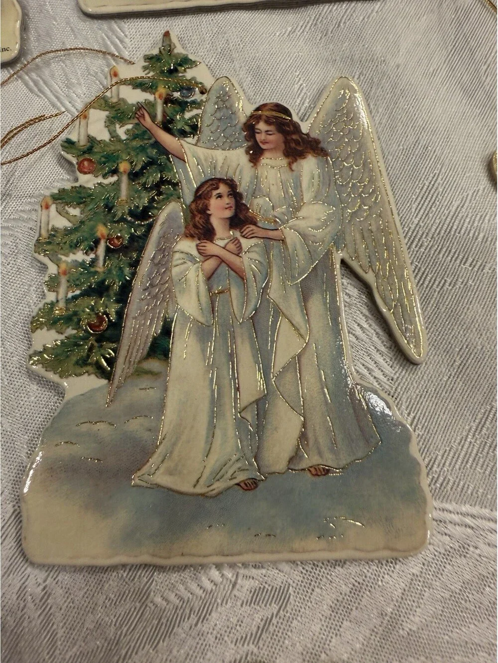 Lot Of 35 Shackman & Co 2 Sided Die Cut Ornaments Cherubs Victorian EUC